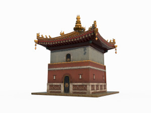 Tibetan Ancient Architecture Temples 3D Model