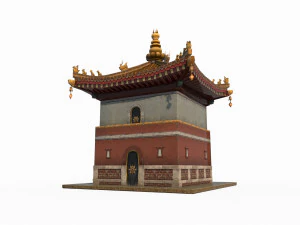 Tibetan Ancient Architecture Temples 3D Model
