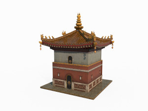 Tibetan Ancient Architecture Temples 3D Model