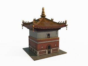 Tibetan Ancient Architecture Temples 3D Model