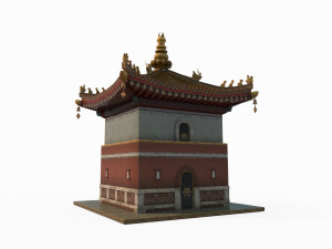 Tibetan Ancient Architecture Temples 3D Model