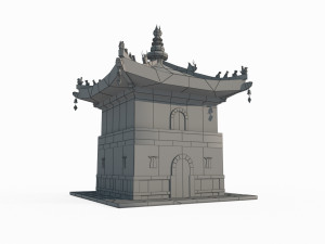 Tibetan Ancient Architecture Temples 3D Model