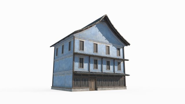 East Asian ancient architecture and large houses 3D मॉडल .c4d .max .obj .3ds .fbx .stl .blend 