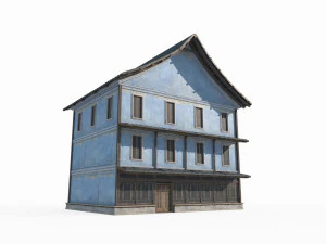 Architettura antica dell'Asia orientale e grandi case Modello 3D