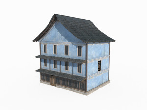 East Asian ancient architecture and large houses 3D मॉडल