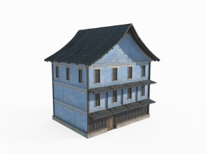 East Asian ancient architecture and large houses 3D मॉडल