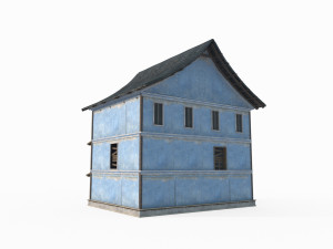 East Asian ancient architecture and large houses 3D मॉडल