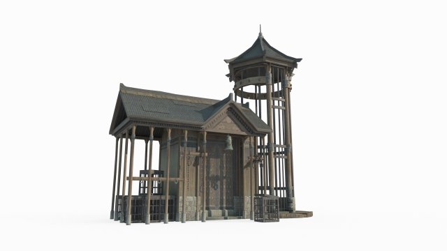East Asian Ancient Architecture Workshop Modèle 3D .c4d .max .obj .3ds .fbx .stl .blend 