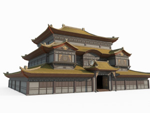 East Asian Taoist architecture palaces 3D Model