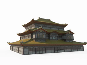 East Asian Taoist architecture palaces 3D Model