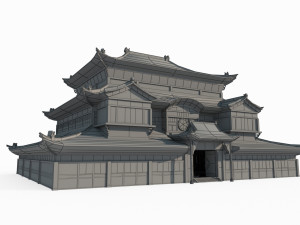 East Asian Taoist architecture palaces 3D 模型