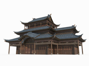 East Asian Ancient Architecture Palaces Modelo 3D