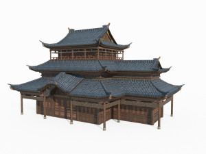 East Asian Ancient Architecture Palaces Modelo 3D