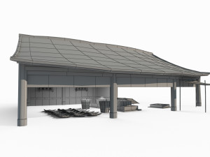 East Asian Ancient Architecture Brewery 3D 모델