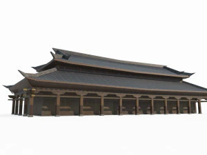 Aula Arsitektur Kuno Asia Timur Model 3D