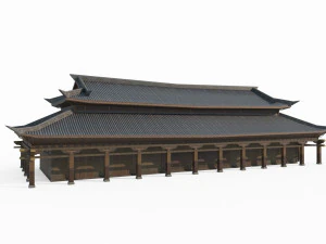 East Asian Ancient Architecture Hall 3D Model