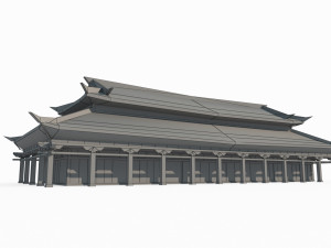 East Asian Ancient Architecture Hall Model 3D