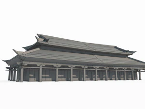 East Asian Ancient Architecture Hall 3D Model