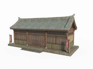 East Asian Ancient Architecture Buildings 3D Model
