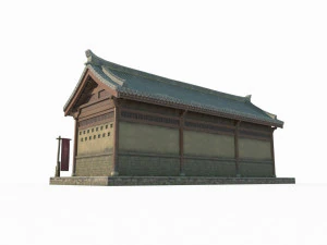 East Asian Ancient Architecture Buildings 3D Model