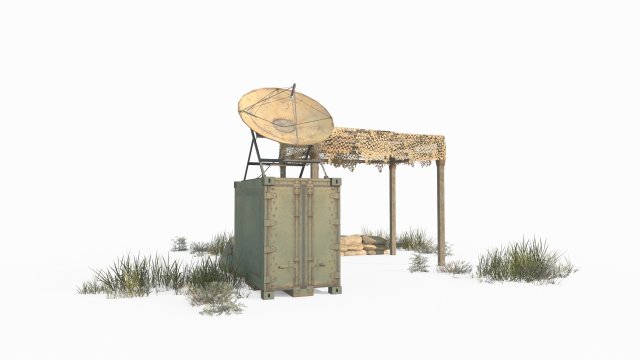Military small campsite Model 3D .c4d .max .obj .3ds .fbx .stl .blend 