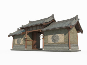 Ancient Architectural Gates in East Asia 3D Model