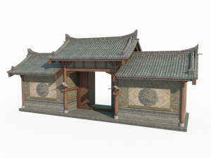 Ancient Architectural Gates in East Asia 3D Model