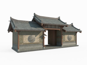 Ancient Architectural Gates in East Asia 3D Model