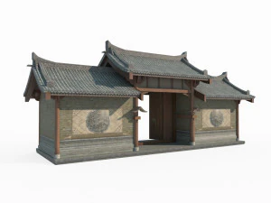 Ancient Architectural Gates in East Asia 3D Model