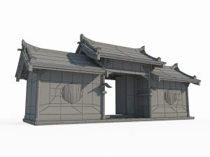Ancient Architectural Gates in East Asia 3D Model