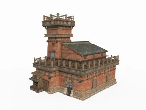 Ancient Gobi Architecture in East Asia 3D Model