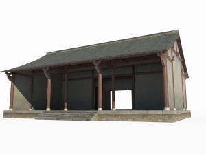 East Asian Ancient Architecture Hall 3D Модель