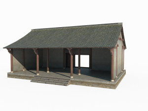 East Asian Ancient Architecture Hall 3D Модель