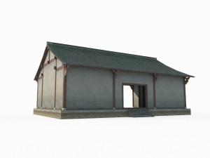 East Asian Ancient Architecture Hall 3D Модель