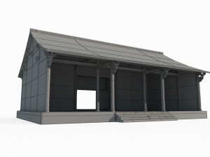East Asian Ancient Architecture Hall 3D Модель