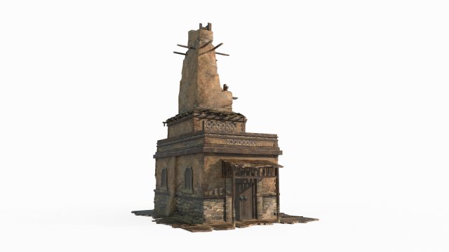 East Asian ancient architecture Gobi houses Modèle 3D .c4d .max .obj .3ds .fbx .stl .blend 