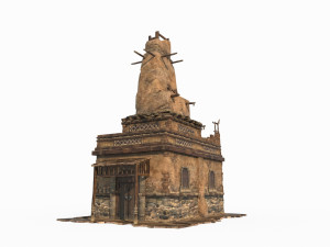 East Asian ancient architecture Gobi houses Modèle 3D