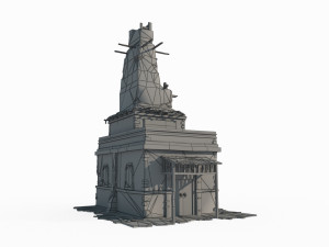 East Asian ancient architecture Gobi houses Modèle 3D