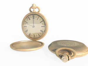 Old style pocket watch 3D Model
