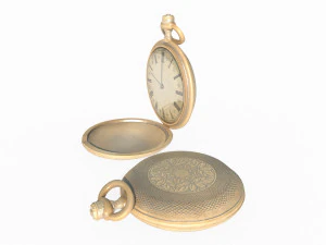 Old style pocket watch 3D Model