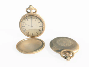 Old style pocket watch 3D Model