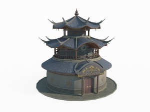 Ancient Asian Architecture Taoist Temple 3D मॉडल