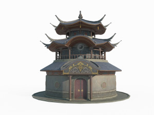 Ancient Asian Architecture Taoist Temple 3D मॉडल