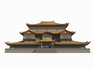 East Asian ancient architecture Taoist palaces 3D Модель