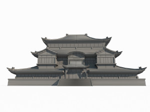 East Asian ancient architecture Taoist palaces 3D Модель