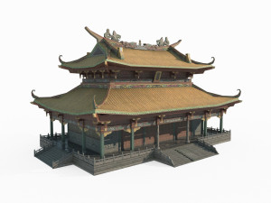 Asian Ancient Architecture Glazed Palace 3D 모델