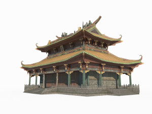 Asian Ancient Architecture Glazed Palace 3D 모델