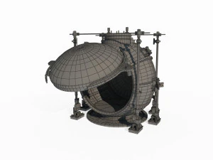 Future Science Fiction Spherical Experimental Module 3D Model