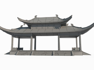 Asian Ancient Architecture Portico 3Dモデル
