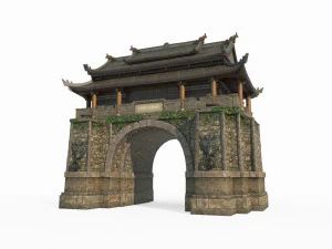 East Asian Ancient Architecture Level 3D Model